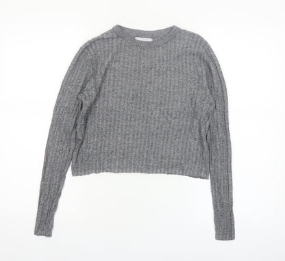 Red Herring Women's Grey Size 12 Crew Neck Knit Jumper