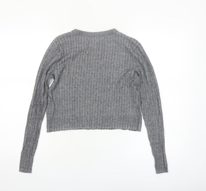 Red Herring Women's Grey Size 12 Crew Neck Knit Jumper