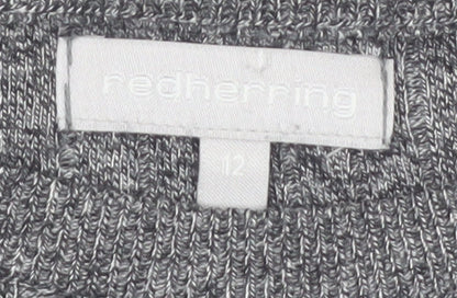 Red Herring Women's Grey Size 12 Crew Neck Knit Jumper