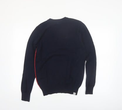 Bench Boys Red & Navy Crew Neck Cotton Pullover Jumper 13-14 Years
