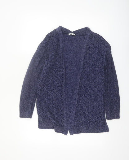 FatFace Women Blue Size 10 Cable Knit Open Cardigan