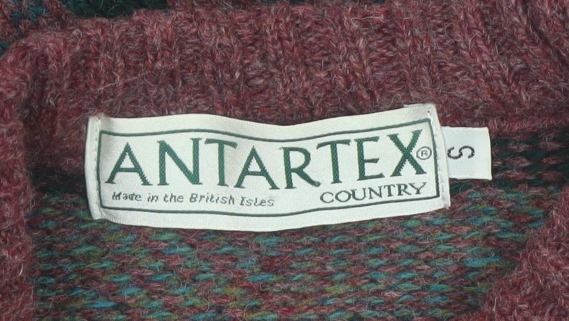 Antartex Men’s Multicoloured Wool Fair Isle Pullover Jumper S