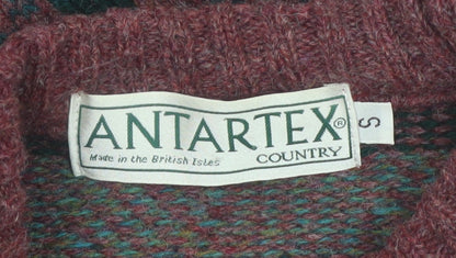 Antartex Men’s Multicoloured Wool Fair Isle Pullover Jumper S