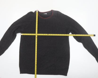 Columbia Men's Grey Cotton Crew Neck Knit Jumper Size L