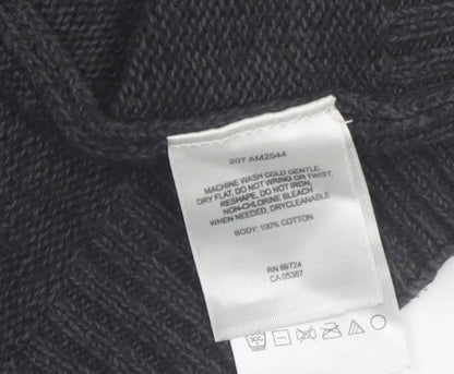 Columbia Men's Grey Cotton Crew Neck Knit Jumper Size L