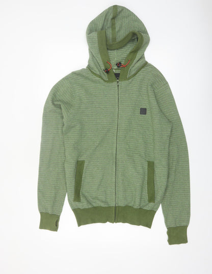 Bench Men's Green Full Zip Cotton Hoodie Size M