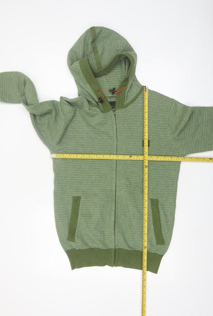 Bench Men's Green Full Zip Cotton Hoodie Size M