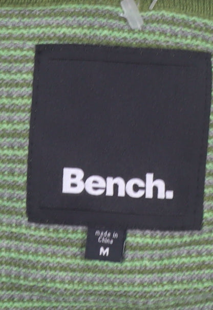 Bench Men's Green Full Zip Cotton Hoodie Size M