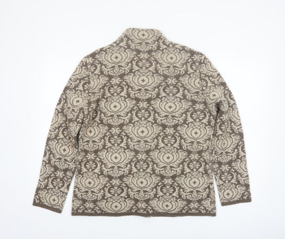 Stanfield Womens Beige Brown Wool Cardigan XL Button Front Knit