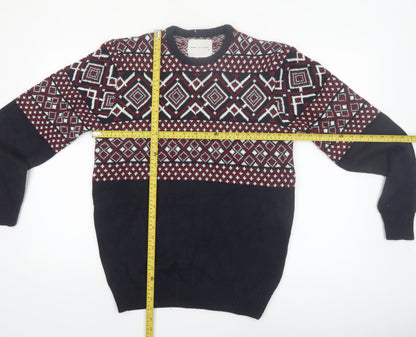 House Men's Multicoloured Fair Isle Knit Pullover Jumper M