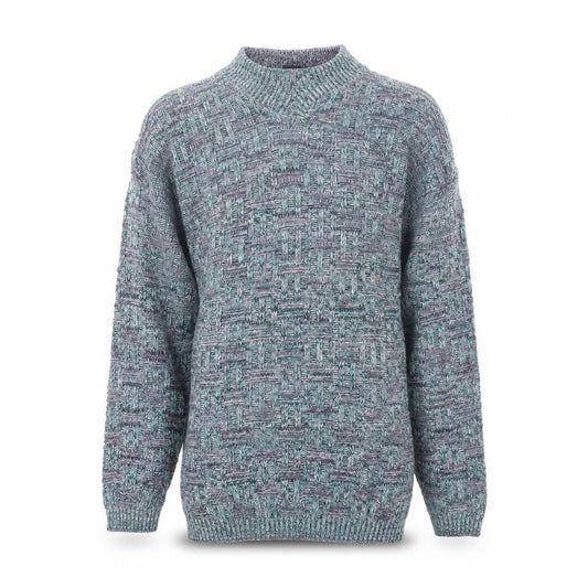 Front view of Green Mountain Men's Multicoloured XL Chunky Knit Retro Jumper