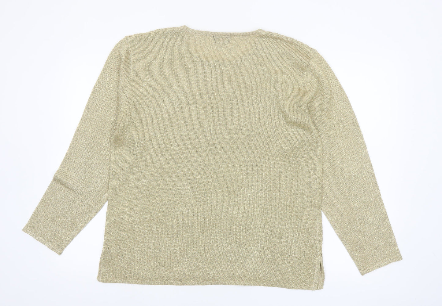 Style de Paris Women's Beige Knit Pullover Jumper Size M