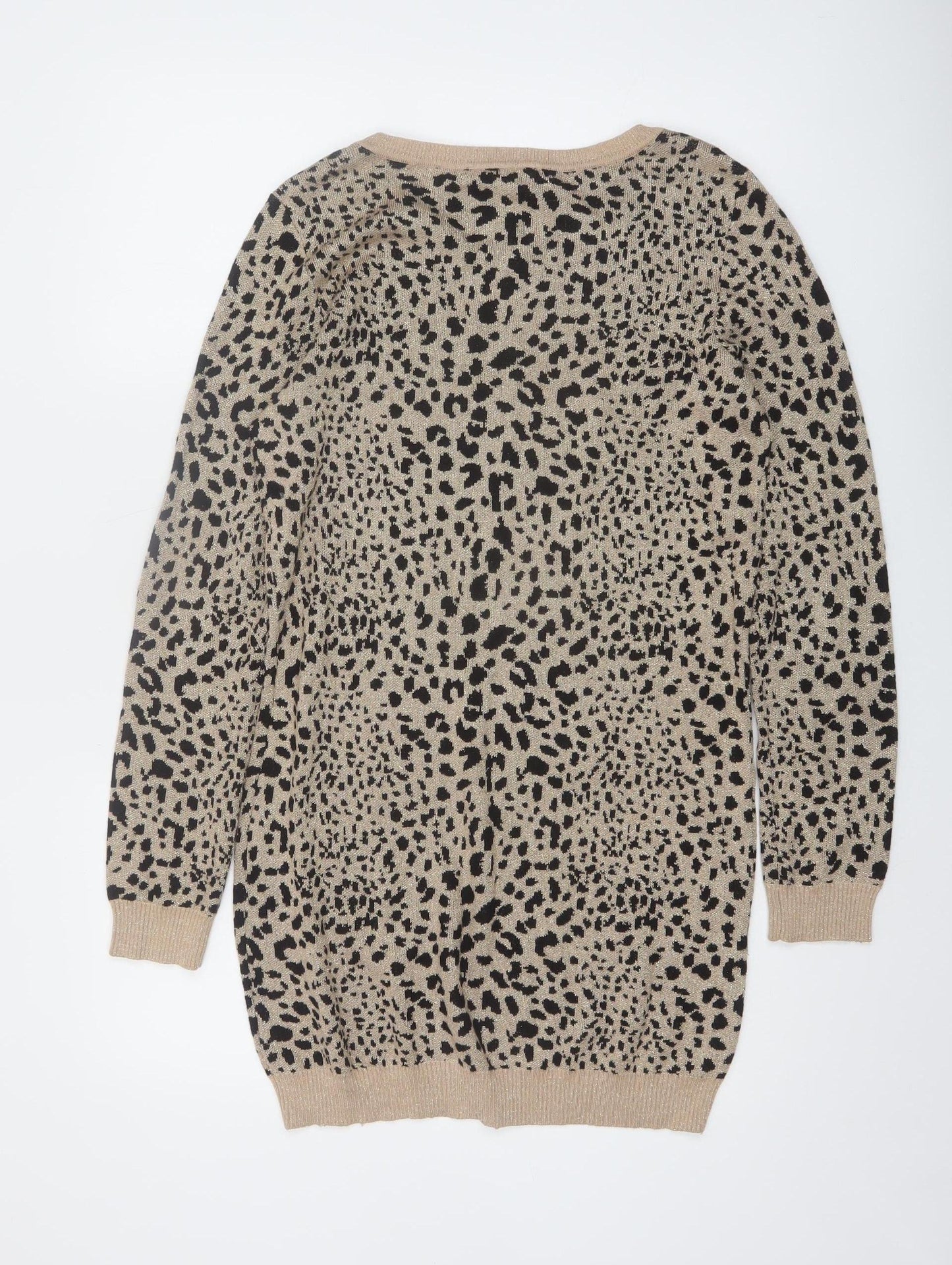 INC International Concepts Women's Beige Leopard Pullover Jumper L