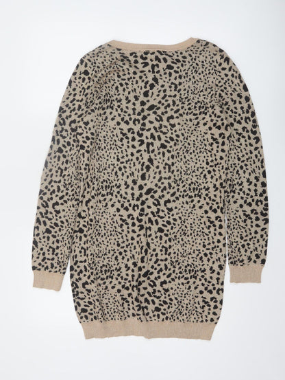 INC International Concepts Women's Beige Leopard Pullover Jumper L