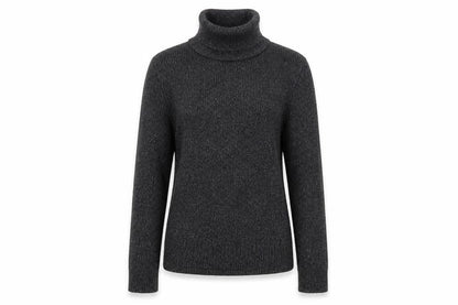 Amisu Women Black Roll Neck Long Sleeve Jumper Size S
