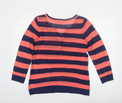 Great Northwest Indigo Women's Multicoloured M Open-Knit Pullover Jumper