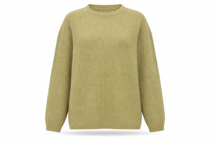tm Sport Women’s Beige Ribbed Acrylic Knit Pullover Jumper M