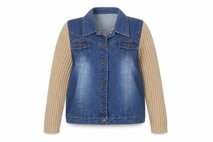 Kikit Maurice Sasson Women’s Blue Denim Cotton Jacket L Long Sleeve
