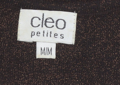 Cleo Petites Brown Knit Sleeveless Tank Top Size M Women's