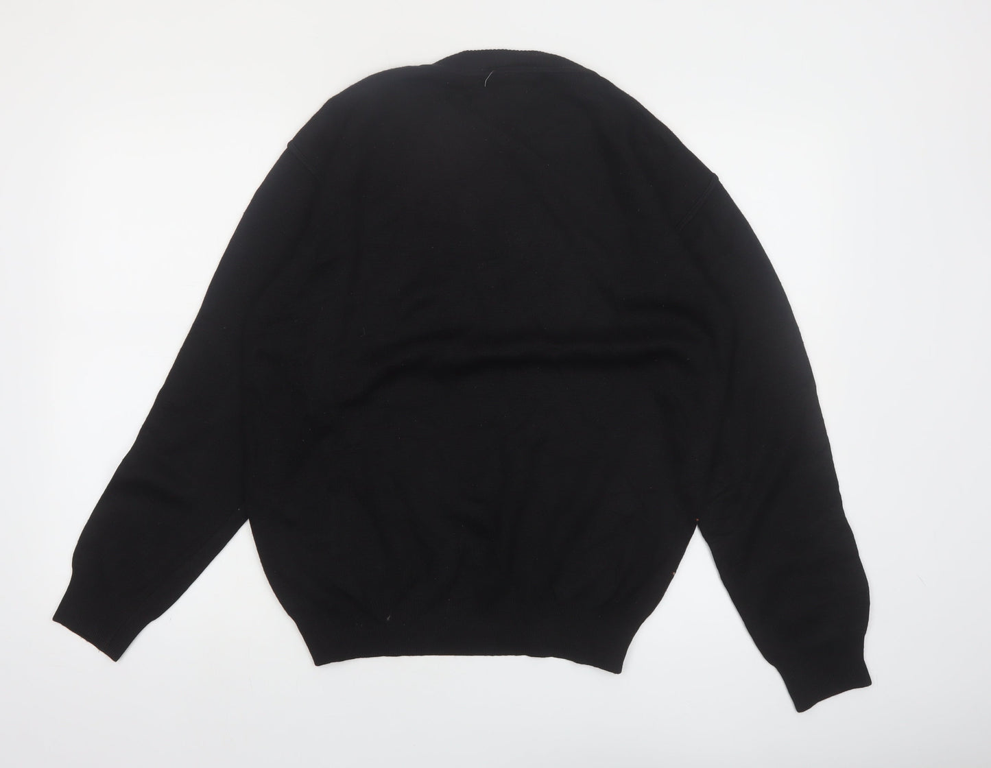 Westbury Men’s Black Wool Striped Crew Neck Jumper M