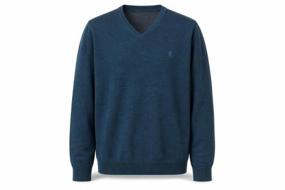 IZOD Men's Blue Cotton V-Neck Pullover Jumper Size L