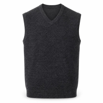 Dockers Mens Grey Acrylic V-Neck Knit Sleeveless Vest M