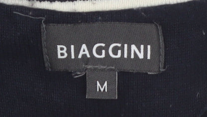 Biaggini Men's Multicoloured Argyle V-Neck Cotton Jumper M