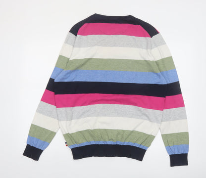 Jean Paul Men’s Multicoloured Striped Cotton Jumper L