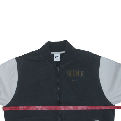 Nike Men's Black XL Varsity Activewear Jacket Full Zip Cotton Blend