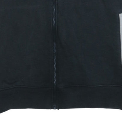 Nike Men's Black XL Varsity Activewear Jacket Full Zip Cotton Blend