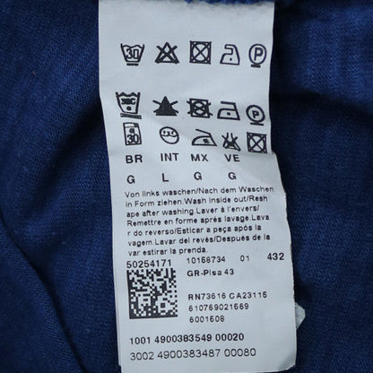 Hugo Boss Men's Blue Long Sleeve Crew Neck Cotton T-Shirt Medium