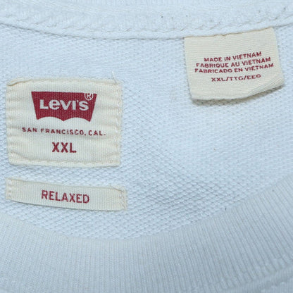 Levi's Men's White 2XL Relaxed Fit Crew Neck Graphic Sweatshirt