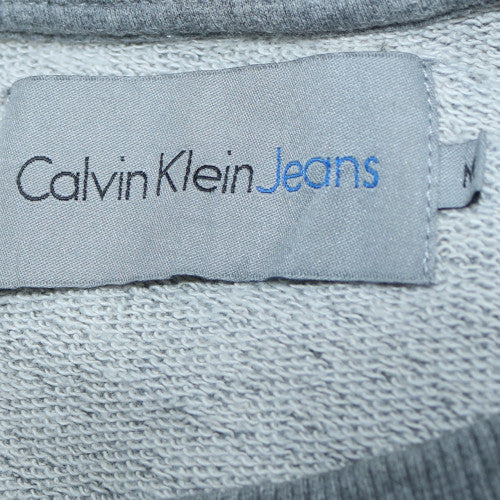 Calvin Klein Jeans Men's Grey Logo Pullover Sweatshirt M