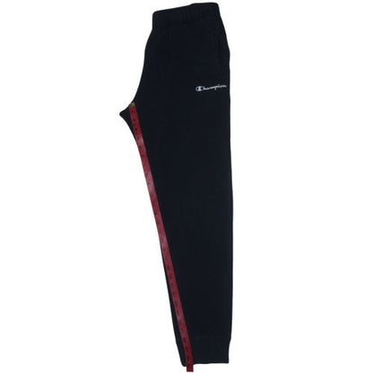 Champion Men's Black Fleece Sweatpants L Elastic Waist Tapered Fit