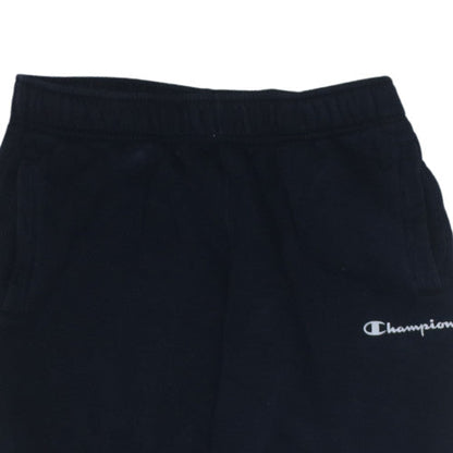 Champion Men's Black Fleece Sweatpants L Elastic Waist Tapered Fit