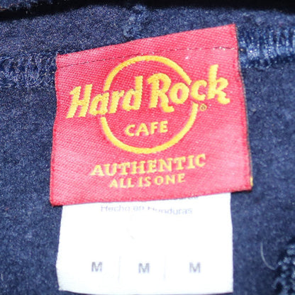 Hard Rock Cafe Women's Black Full Zip Hoodie Size M Cotton Blend