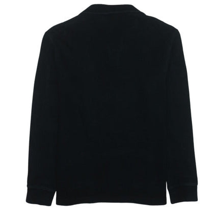 Ralph Lauren Men's Black 1/4 Zip Cotton Jumper - Size M Classic Fit