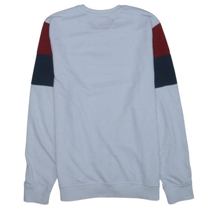 GUESS Men's White Logo Embroidered Sweatshirt Size L Pullover Crew Neck