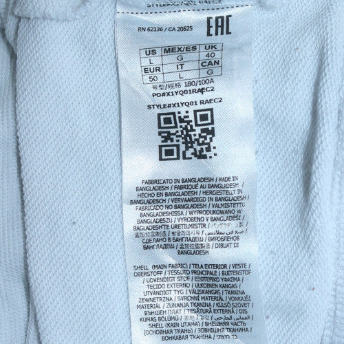 GUESS Men's White Logo Embroidered Sweatshirt Size L Pullover Crew Neck
