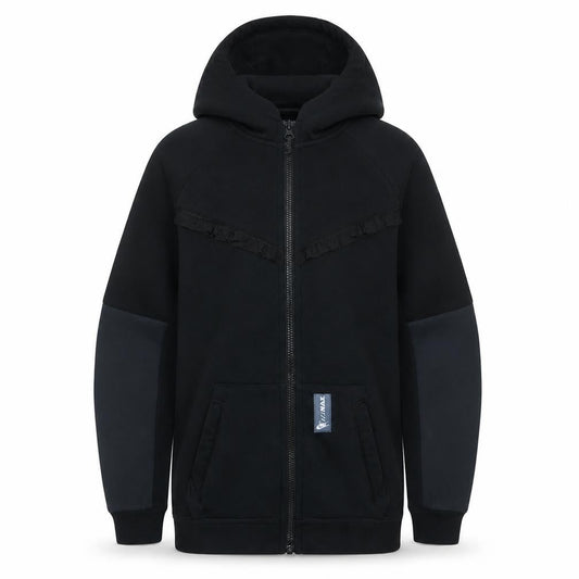 Front view of Nike boys’ black xl full zip air max hoodie sweatshirt