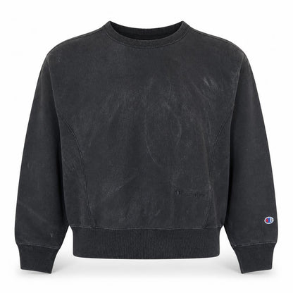 Champion Womens Black Small Crew Neck Reverse Weave Sweatshirt