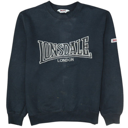 Lonsdale Mens Blue Logo Pullover Sweatshirt Size S