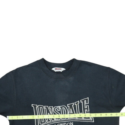 Lonsdale Mens Blue Logo Pullover Sweatshirt Size S