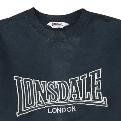 Lonsdale Mens Blue Logo Pullover Sweatshirt Size S