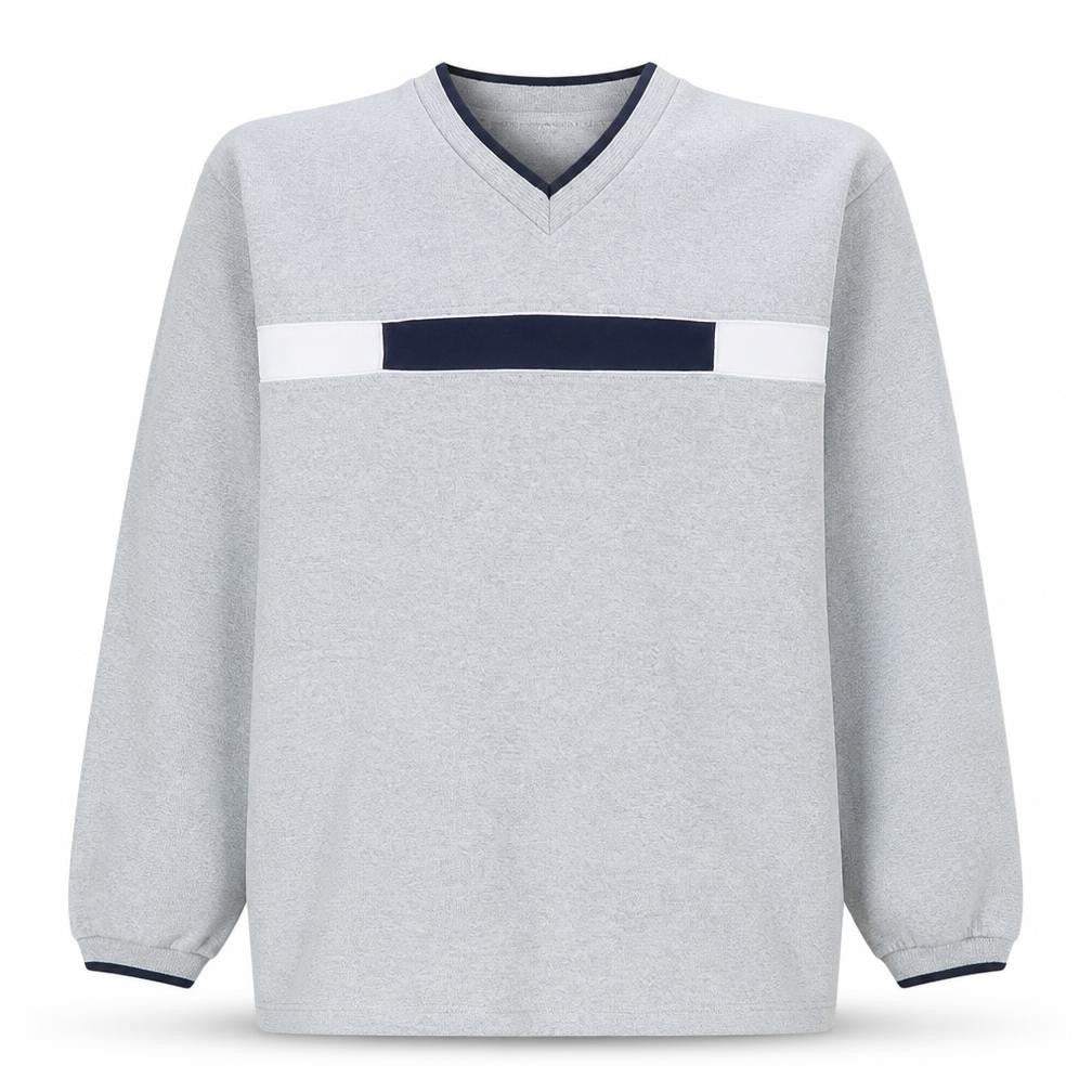 Scott & Lee Mens Grey V-Neck Pullover Sweatshirt M