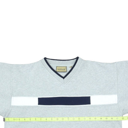Scott & Lee Mens Grey V-Neck Pullover Sweatshirt M