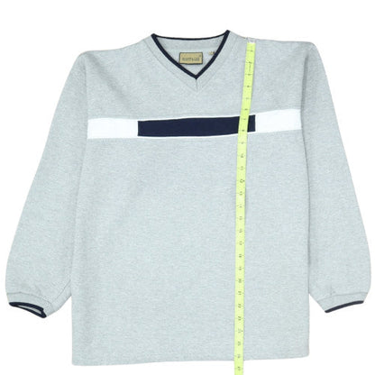 Scott & Lee Mens Grey V-Neck Pullover Sweatshirt M
