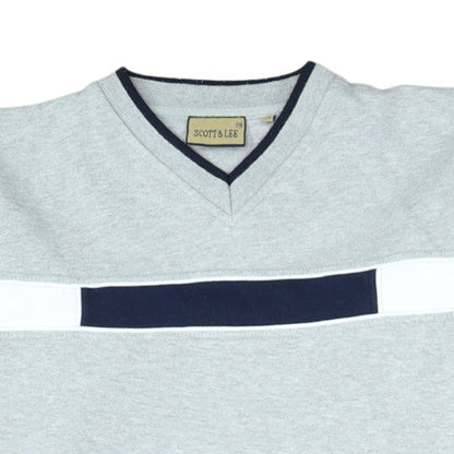 Scott & Lee Mens Grey V-Neck Pullover Sweatshirt M