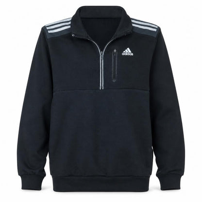 Adidas Men's Black M 1/4 Zip Track Jacket Activewear Top