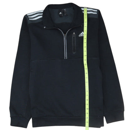 Adidas Men's Black M 1/4 Zip Track Jacket Activewear Top